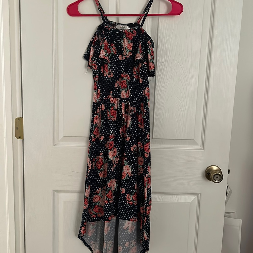 Flower / Polka Dot Dress for Girls